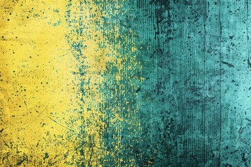 Old grainy texture with noise effect. Vintage yellow, blue and green color background. 