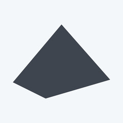 Icon Pyramid - Glyph Style - Simple illustration
