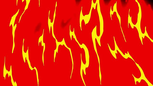 comic red fire effect transitions pack on black background