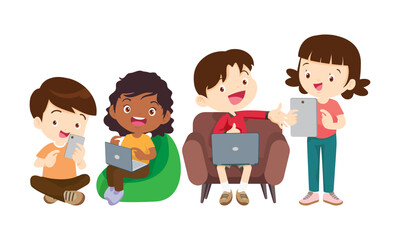 kids on online learning education courses 2