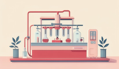 old motor or old machine or steam locomotive or steam engine or steam locomotive in the park or factory indoor machines, illustration of a machine in a factory, medicine manufacturing machine