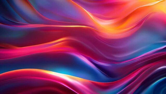 Abstract colorful background with wavy lines.