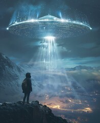 UFO conspiracy theories and symbols     , - obrazy, fototapety, plakaty