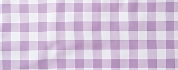 The gingham pattern on a lilac and white background