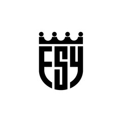 FSY letter logo design with white background in illustrator, cube logo, vector logo, modern alphabet font overlap style. calligraphy designs for logo, Poster, Invitation, etc.