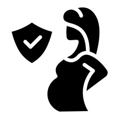 pregnancy insurance glyph