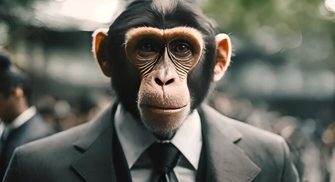 Monkey with a suit.