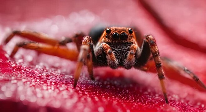 Close up of a spider.