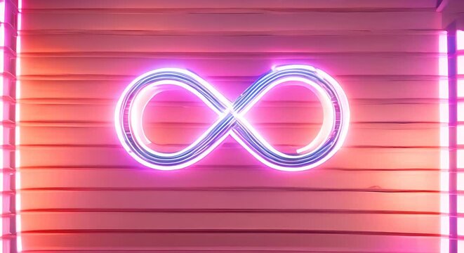 Neon Infinity sign.