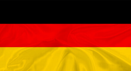 Germany country red yellow black national flag icon design concept.German government berlin insignia patriotism nation sign flag banner emblem symbol vector illustration background