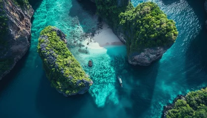 Zelfklevend Fotobehang coral reef in the sea © juni studio
