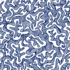 Pattern 33, seamless blue roots pattern