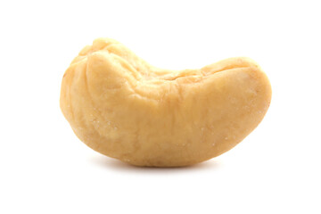 Close up cashews nut on white background