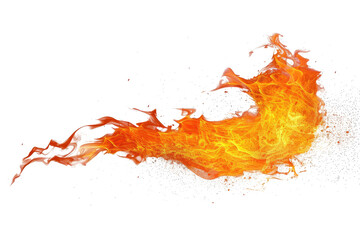 red hot fire isolated on white or transparent png