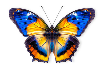 Beautiful Agrias Amydon butterfly isolated on a white background with clipping path