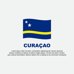 Curacao Flag Background Design Template. Curacao Independence Day Banner Social Media Post. Curacao Background