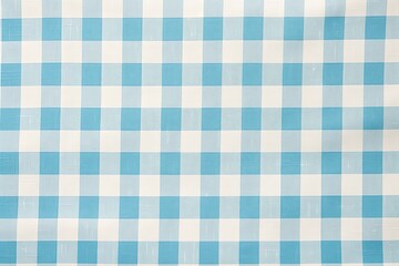 The gingham pattern on a turquoise and white background - obrazy, fototapety, plakaty