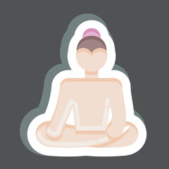 Sticker Buddha. related to Thailand symbol. simple design editable. simple illustration. simple vector icons. World Travel tourism. Thai