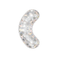 3D inflated balloon Parentheses Symbol/sign with rainbow glass and sun smiley childrens pattern