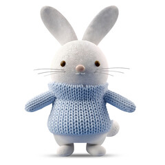 3D cute rabbit yarn doll character