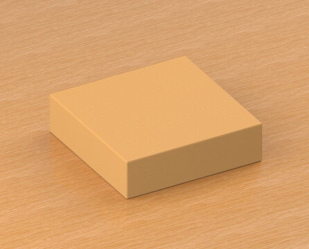 brown paper cardboard box packaging mockup