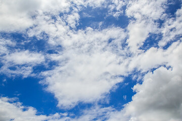 Naklejka na ściany i meble White cloud and blue sky background