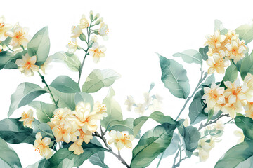 金木犀の花（水彩画）