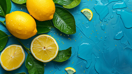 Illustration on theme big set different types citrus Citrus banner health - obrazy, fototapety, plakaty