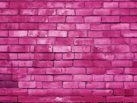 The magenta brick wall makes a nice background for a photo, in the style of free brushwork