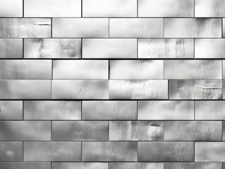 The silver brick wall makes a nice background for a photo, in the style of free brushwork - obrazy, fototapety, plakaty
