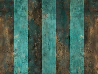 Turquoise strips and dark brown stripes wallpaper design
