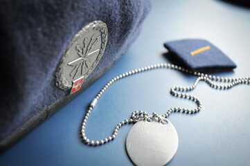 Schweizer Militär: Kappe, Abzeichen und Militärmarke