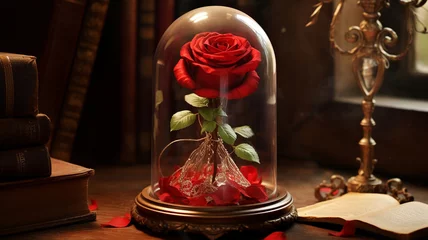 Foto op Canvas A handwritten love letter sealed with a scarlet kiss, waiting to be discovered © Riffi artist