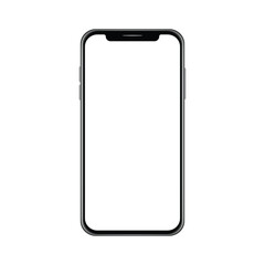 3d high quality vector mobile mockup of modern smartphone device hole punch camera. editable illustration. Ultra realistic phone. mockup for presentation template. Cellphone frame with blank screen is