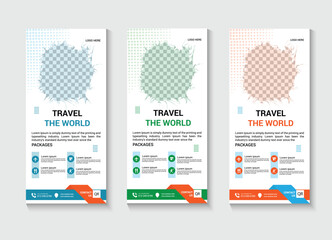 Travel and tour company modern dl flyer and rack card design