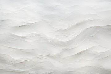 White and white painting with abstract wave patterns