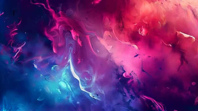 Abstract background of acrylic paints in pink and blue colors. Computer generated graphics.