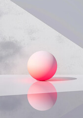 hot glowing 3D sphere in an abstract background