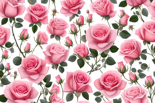 seamless pattern with roses