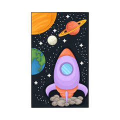 Illustration of rocket 