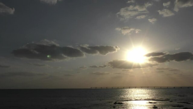 沖縄豊見城瀬長島から見た夕景