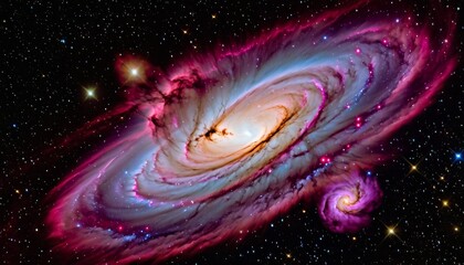 Colourful space galaxy cloud nebula. Stary night cosmos. Universe science astronomy. Supernova background
