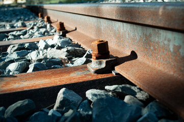 Nahaufnahme von Gleisen