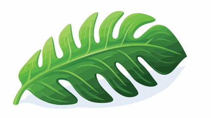 Tropical leaf plant nature icon Flat vector