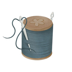 Watercolor sewing spool thread