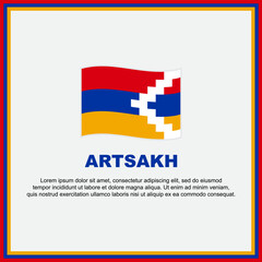 Artsakh Flag Background Design Template. Artsakh Independence Day Banner Social Media Post. Artsakh Banner