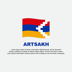 Artsakh Flag Background Design Template. Artsakh Independence Day Banner Social Media Post. Artsakh Background