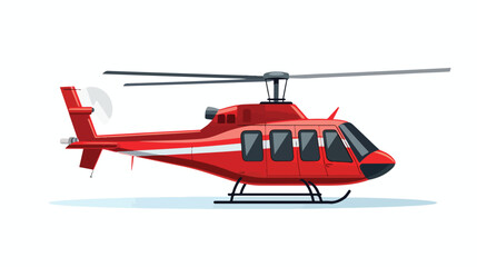 Vector helicopter icon Flat vector isolated on white