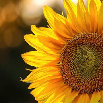 close up photo sunflower Generative AI