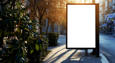 A billboard that has a blank space inside the frame to add text or images for advertising products and services.